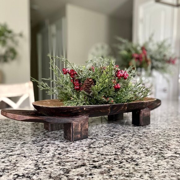 Two Tone Mango Wood Tray - Picture 5 of 5